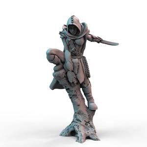 Wood Elf Rogue (F) (pre-supported)
