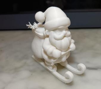 Chibi Santa Claus Skiing
