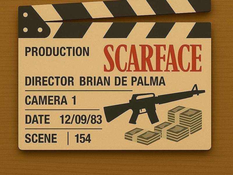 Scarface Movie Clapboard