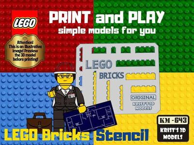 LEGO Bricks Stencil   
