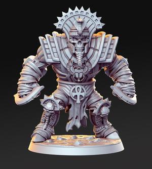 Mummy pharao with knuckleblades - Egyptian god - 32mm - DnD