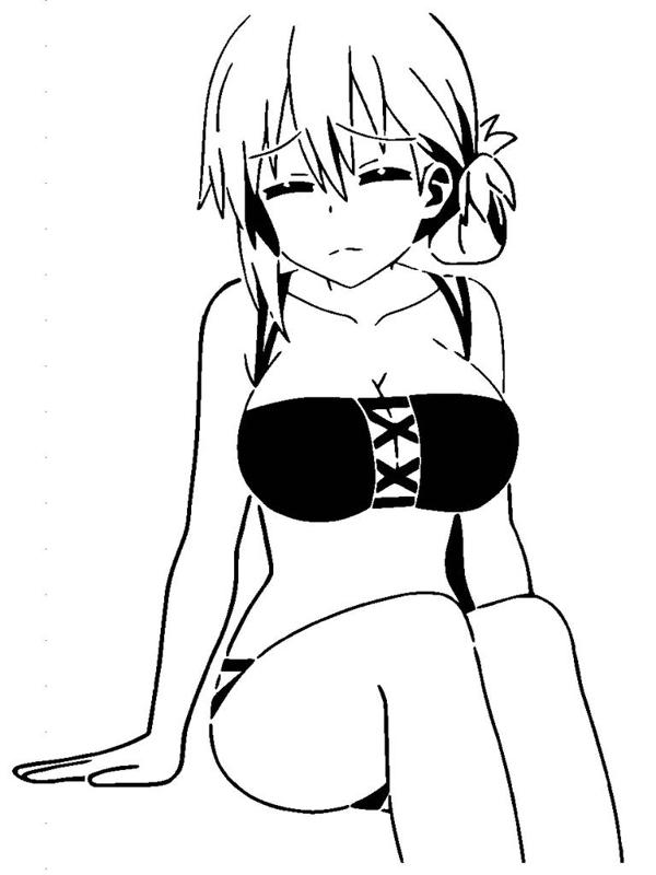 Tsuki Uzaki stencil 2