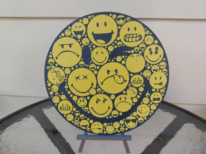 Emoji Smiley Face wall art   