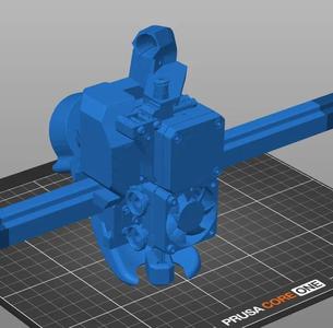 Prusa Core One Gantry with Nextruder Toolhead   