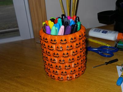 Jack-o-Lantern Pencil Holder