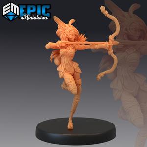 Female Werebunny Archer / Bunny Woman Hybrid / Rabbit Folk / Rodent Warrior / Hare Army