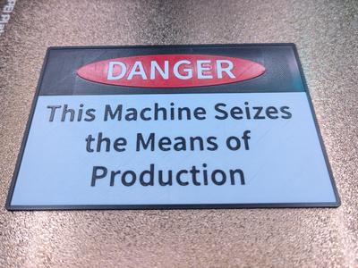 Production Danger Sign