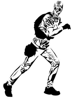 Gas Mask stencil 3