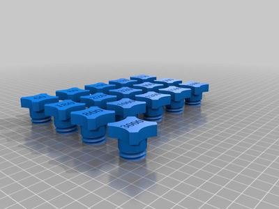 Sanding Block screws with grits imprinted
