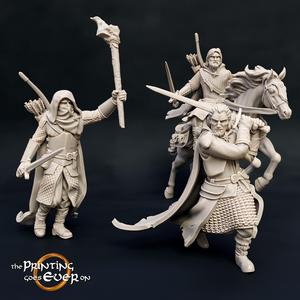 Rangers with Swords - On Foot and Mounted - Presupported