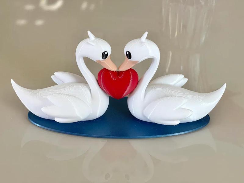 Valentine Swan heart   