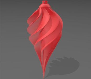 Christmas tree spiral ornament with mount - Remix