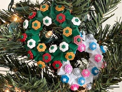 Geometric Cubic Wreath with Detachable Flowers