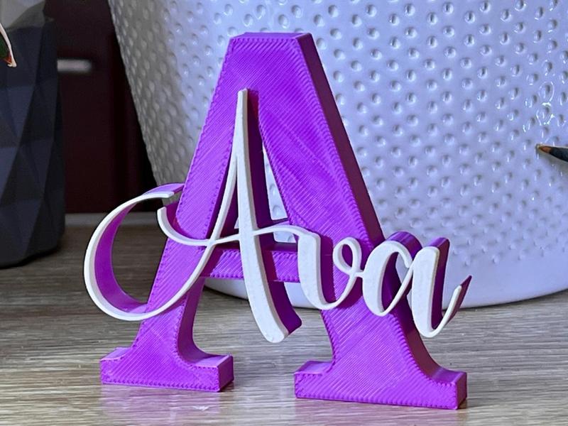 AVA name ornament nameplate initial names
