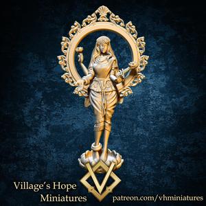 Lakshmi goddess of wealth (75&35mm. scale)