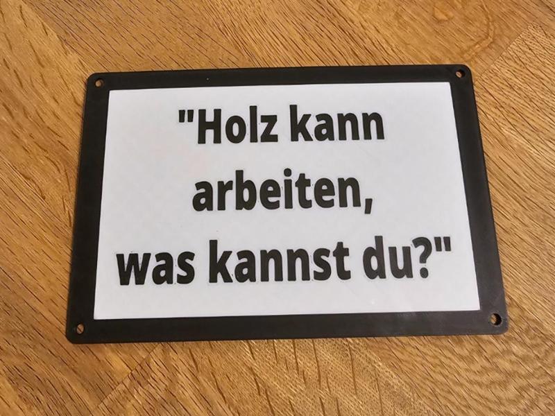 Funny sign Wood can work....