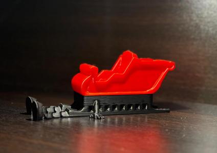 Articulated Santa Sleigh with hands and legs