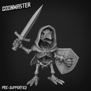 Undead Crow Skeleton Sword and Shield