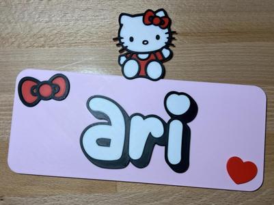 Hello Kitty Customizable Door Sign