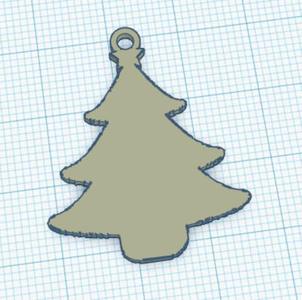Christmas tree earring