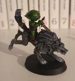 Goblin riding a wolf