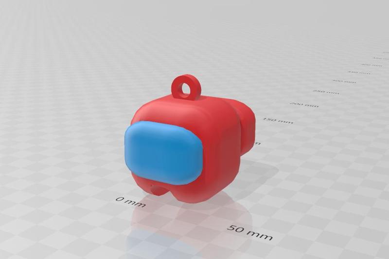 Amogus Keychain (Among Us low quality keychain)
