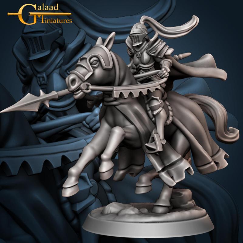 Female Knight Mounted 02