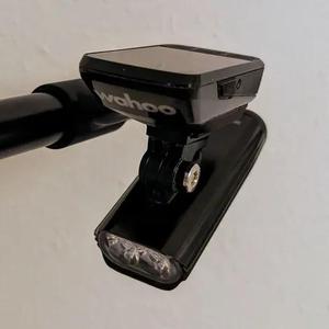 Aerodynamic and sturdy bike computer mount (Wahoo and Garmin) with integrated light/GoPro mount for aero/triathlon/TT cockpits   