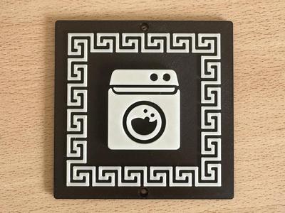 Laundry Room Sign - Washer and Dryer Plate   