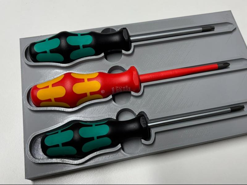 Insert/Tray for Tool Cabinet Screwdrivers 