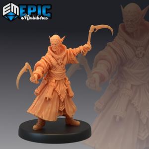 Vampire Blood Mage Scythe / Undead Sorcerer / Dark Elf Warrior