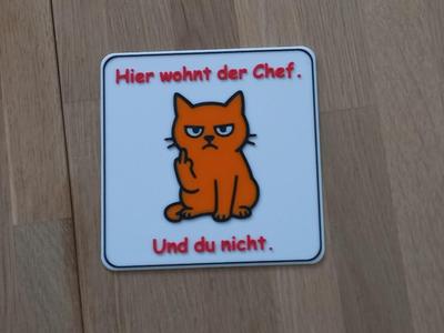 Boss "Cat" Sign