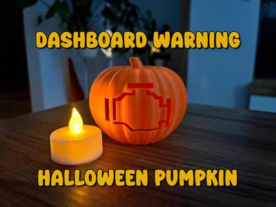 Engine Dashboard Warning Halloween Pumpkin light 