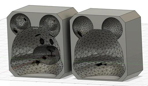 Teddy bear head mold   