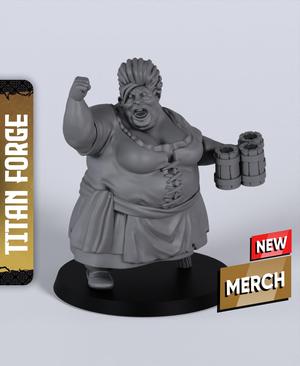 Barmaid - With Free Dragon Warhammer - 5e DnD Inspired for RPG and Wargamers