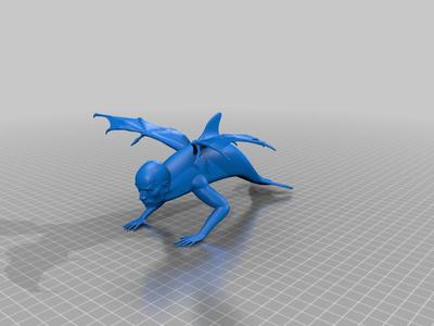 Creeping Dolphin with wings