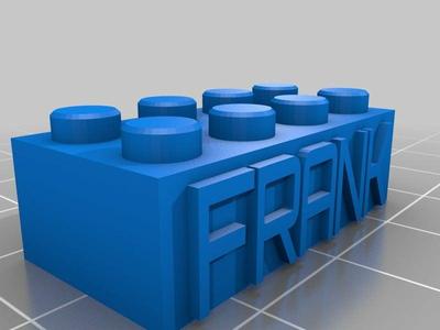 FRANK Lego Block Keychain