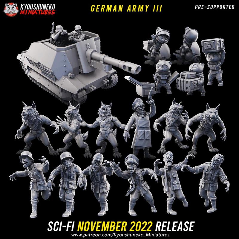 November 2022 Scifi Release - German Army & Space Cats