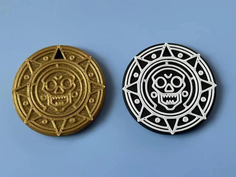 Fidget coin keychain   