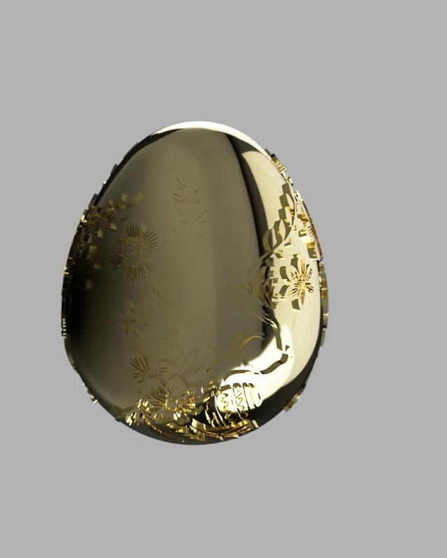 Easter egg with relief   