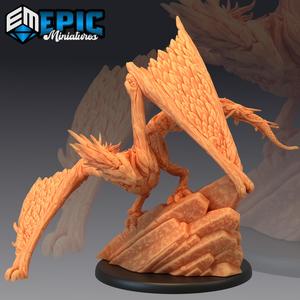 Wood Wyvern Attacking / Jungle & Forest Drake / Plant Dragon