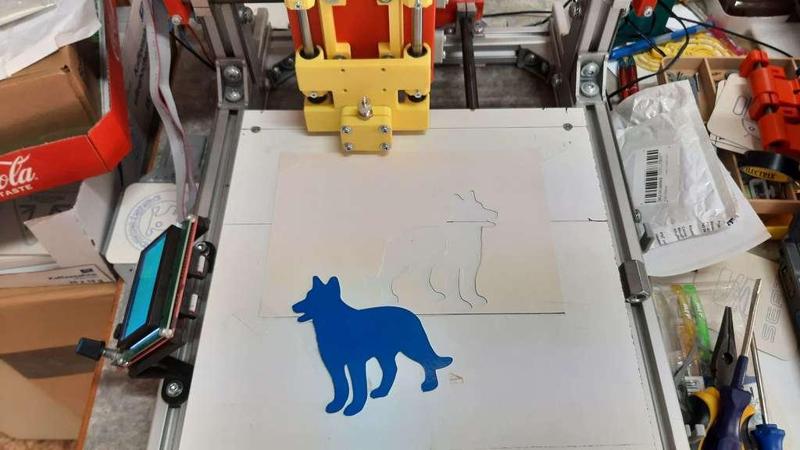 SmallCNC - vinyl cutter / drag knife upgrade