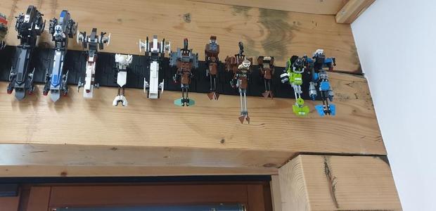 Lego speeder wall holder