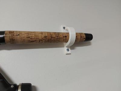 Single Fishing Pole Wall Mount