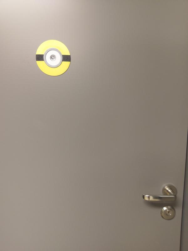 Minion door spyhole cover