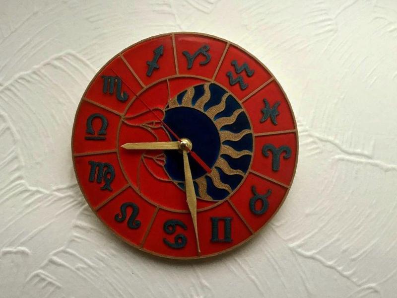Wall Clock Zodiac Circle