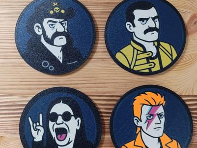 set of 4 coasters- the rock legends!