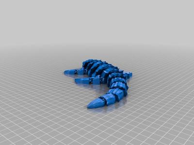 Lizard with 5x3mm magnet holes 