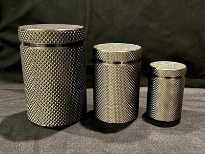 Totally Knurly Threaded Jars - TPU Seal - 3 Sizes