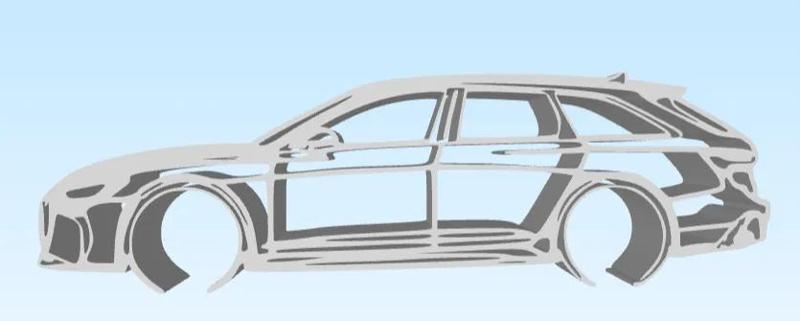 2021 Audi A6 esate/wagon silhouette   